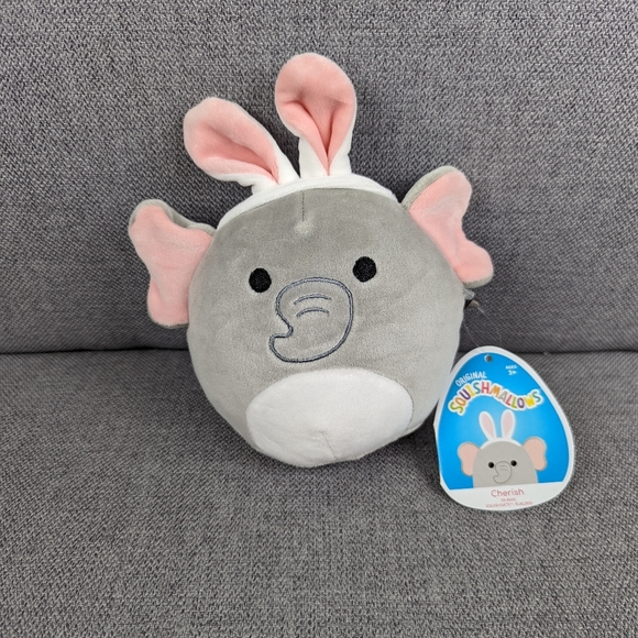 Squishmallows Other - Squishmallows Cherish the Elephant with Bunny Ears 4.5"